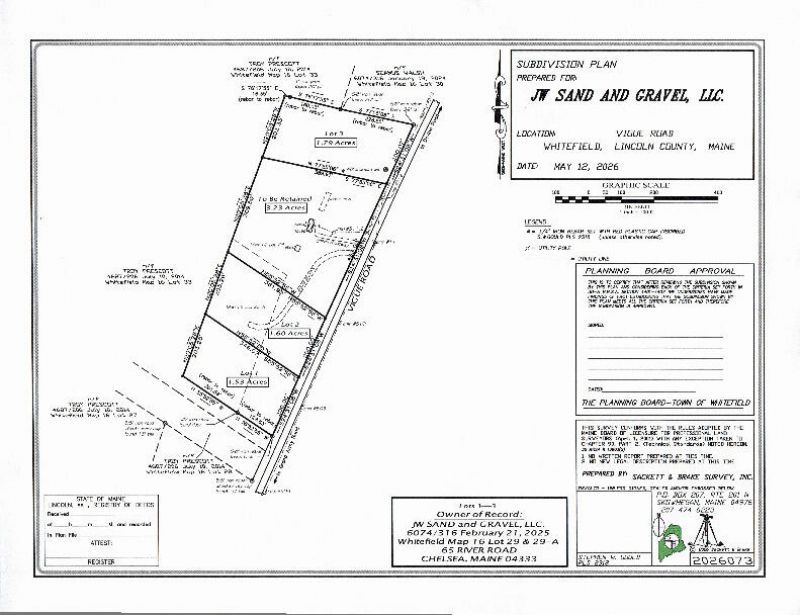 116 Vigue Road , Lot #Lot 3, Whitefield, ME 04353 Main Photo