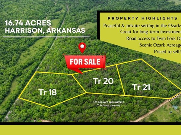 Twin Fork Drive, Tract 18, 20-21, Harrison, AR 72601