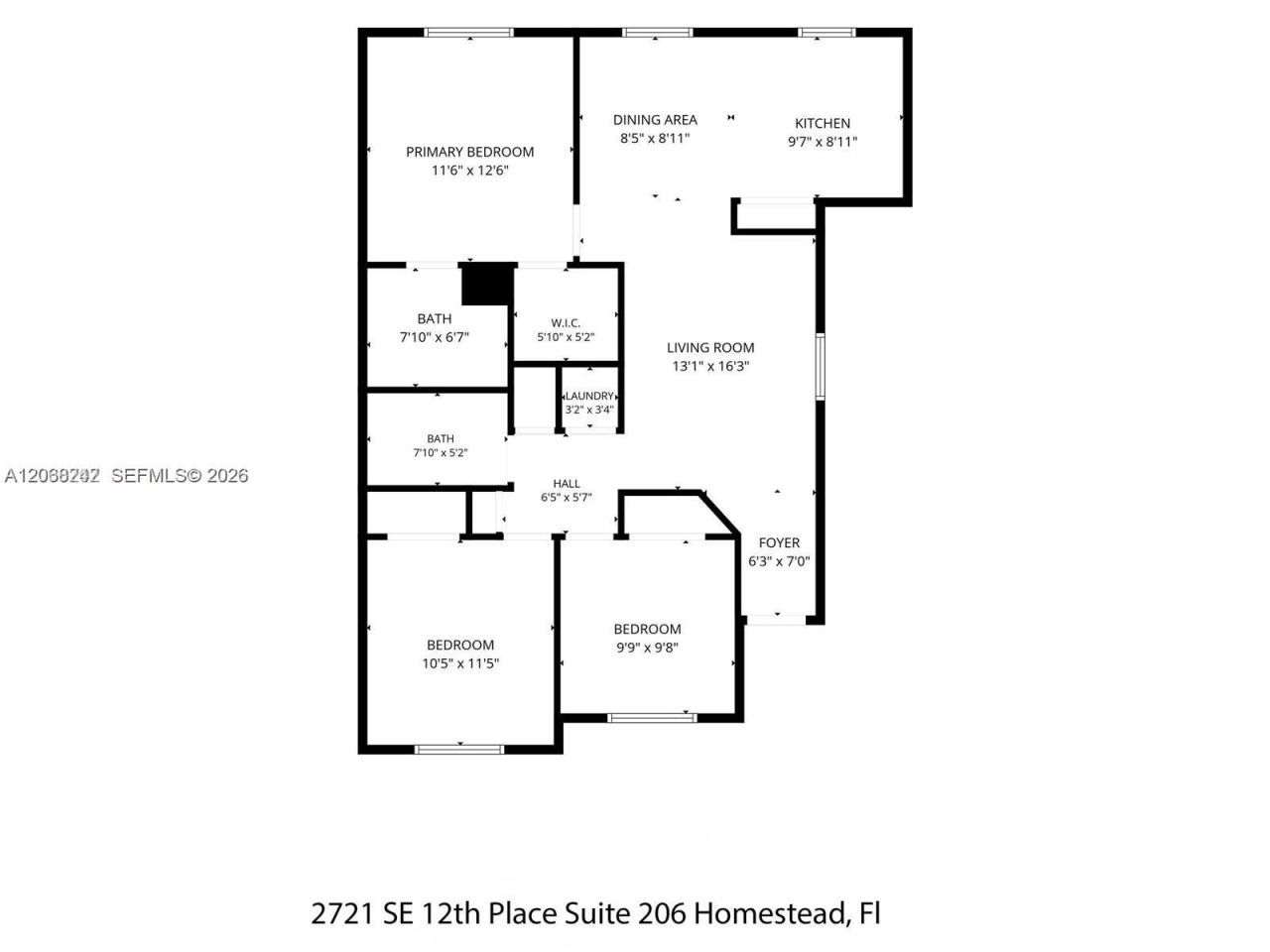 2721 SE 12th Pl , Unit 206, Homestead, FL 33035 Photo