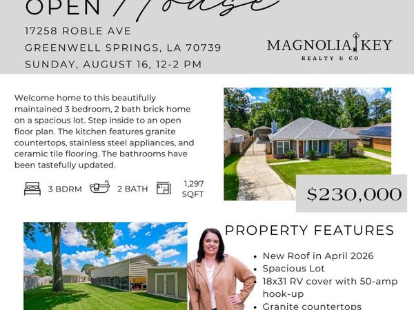 17258 Roble Ave, Greenwell Springs, LA 70739