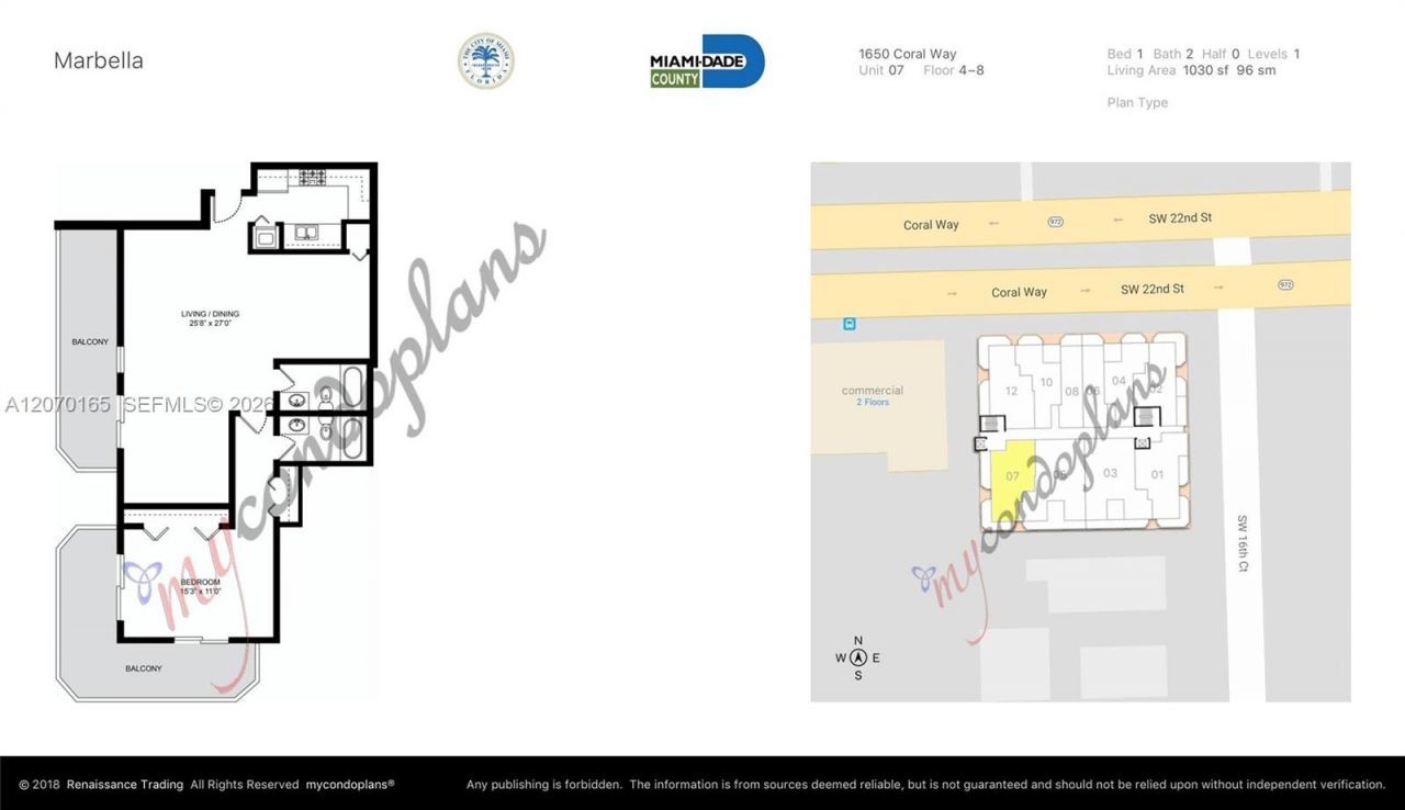 1650 Coral Way , Unit 507, Miami, FL 33145 Photo
