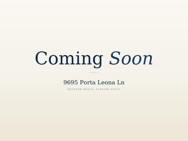 9695 PORTA LEONA Lane, Boynton Beach, FL 33472