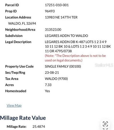 13983 NE 147th Terrace , Waldo, FL 32694 Photo