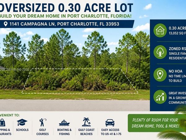 1141 CAMPAGNA LN , Port Charlotte, FL 33953