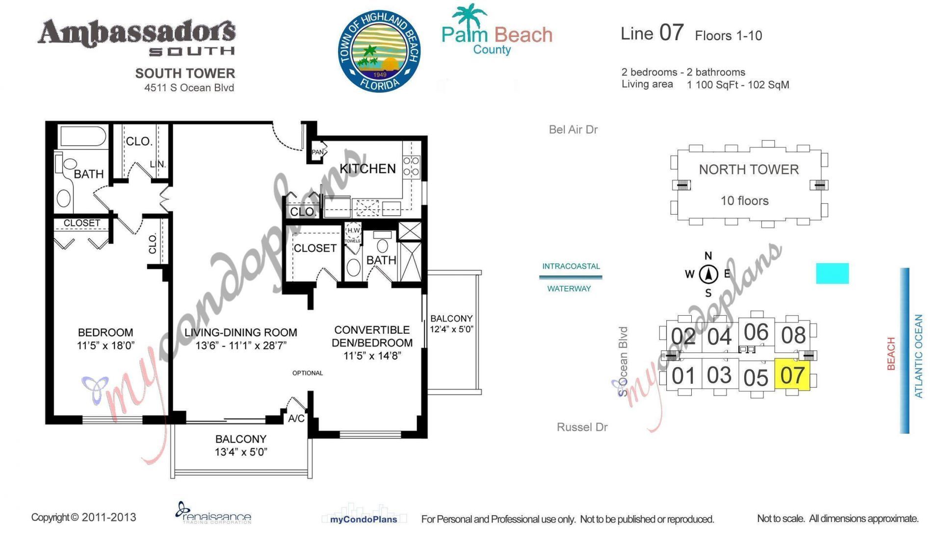4511 S Ocean Boulevard, Unit 607, Highland Beach, FL 33487 Photo