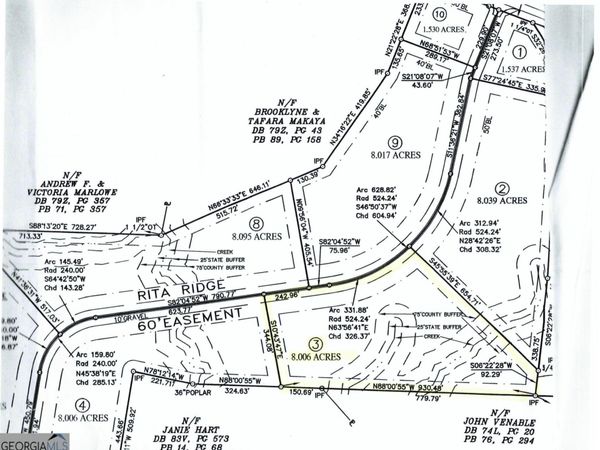 LOT #3 Rita Ridge, Jefferson, GA 30549
