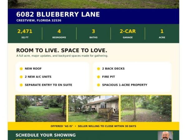 6082 Blueberry Lane , Crestview, FL 32536