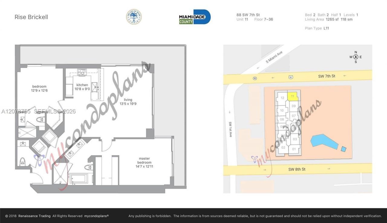 88 SW 7th St , Unit 1511, Miami, FL 33130 Photo