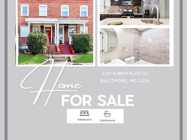 1129 N BENTALOU STREET , BALTIMORE, MD 21216