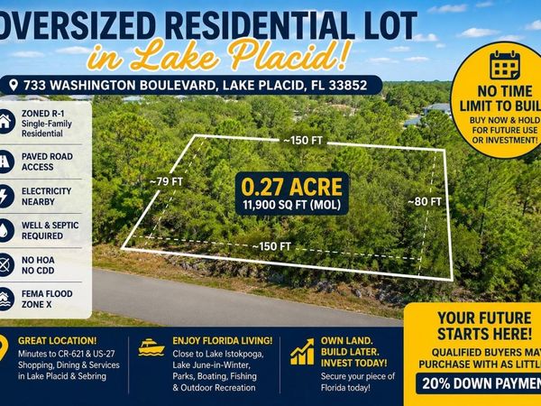 733 WASHINGTON BOULEVARD , LAKE PLACID, FL 33852