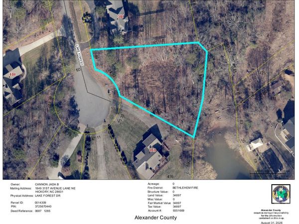 00 Lake Forest Drive , Taylorsville, NC 28681