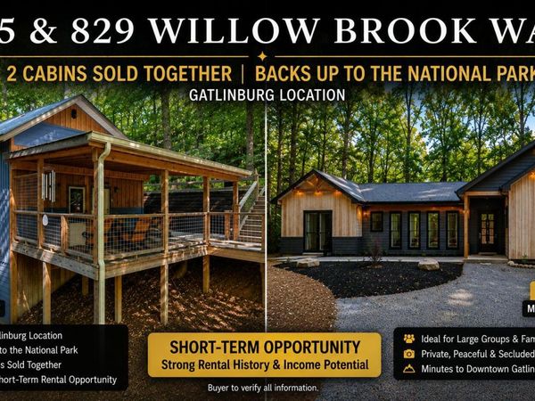 825 & 829 Willow Brook Way, Gatlinburg, TN 37738