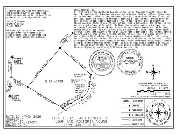 Lot 46 W Dwight Little Road , Roland, AR 72135