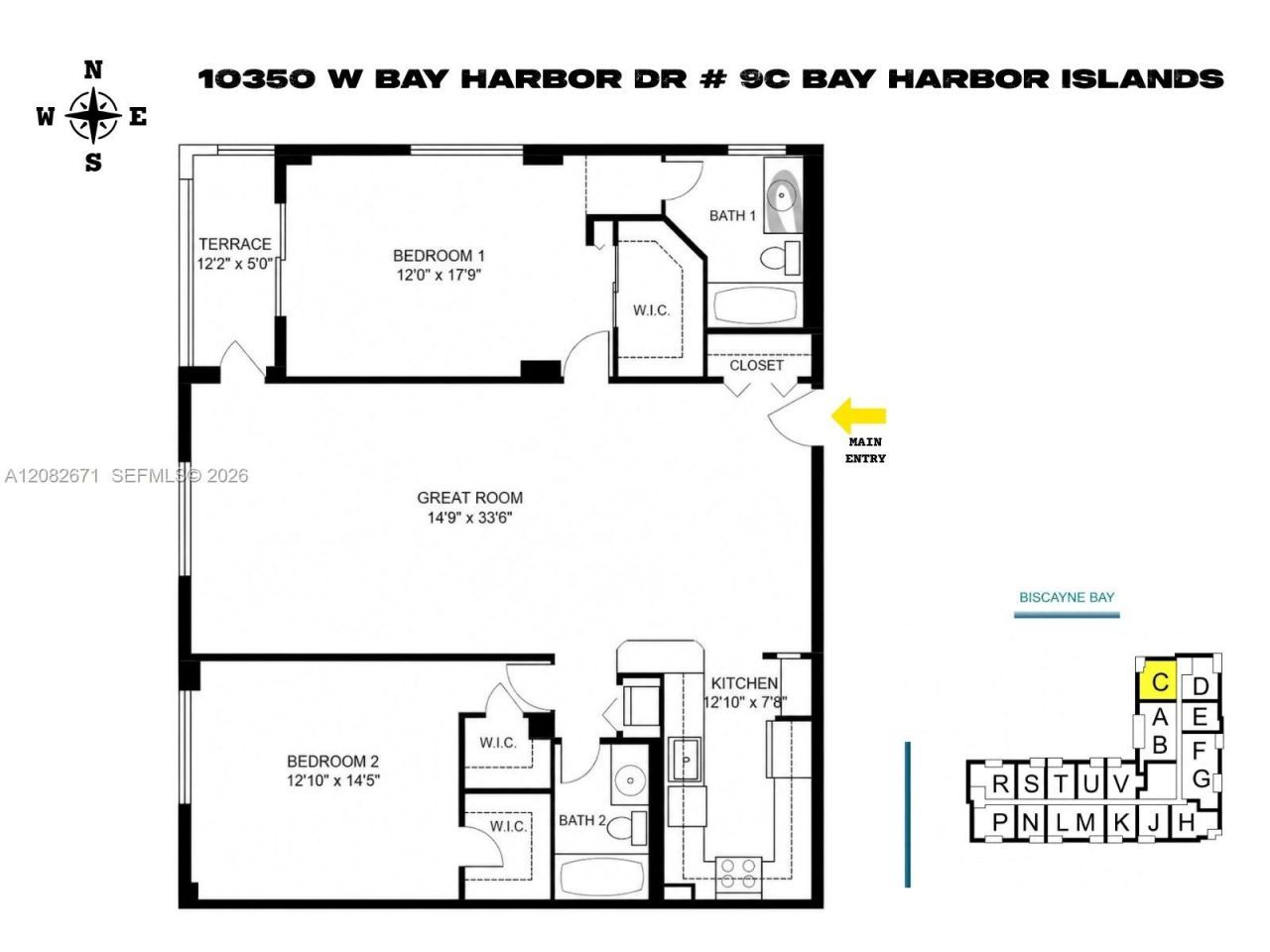 10350 W Bay Harbor Dr , Unit 9C, Bay Harbor Islands, FL 33154 Photo