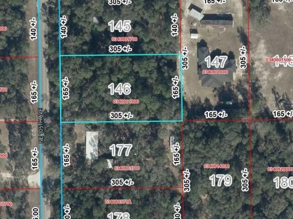 Lot 146 NE 105TH AVE , BRONSON, FL 32621