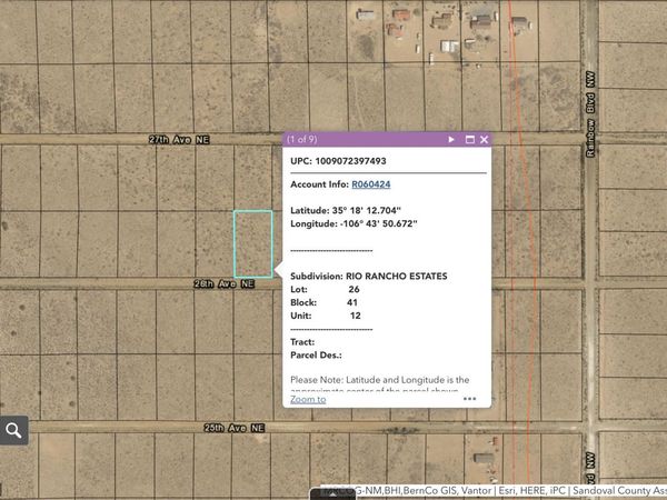 Sub Rio Rancho Estates Lot 26, Rio Rancho, NM 87144