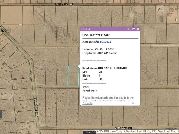Sub Rio Rancho Estates Lot 31, Rio Rancho, NM 87144