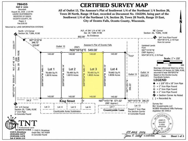 KING STREET, Oconto Falls, WI 54154