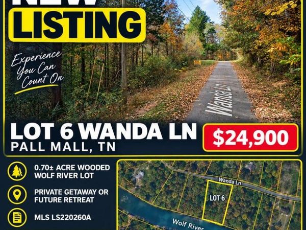 0 Wanda Lane , Unit Lot 6, Pall Mall, TN 38577