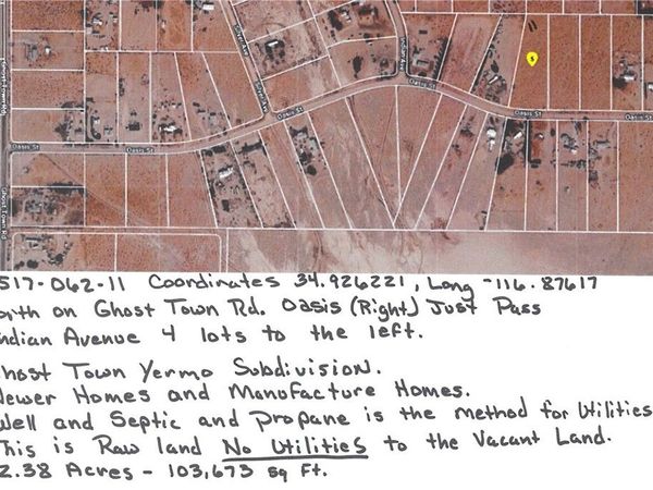 11 Oasis Street , Yermo, CA 92398