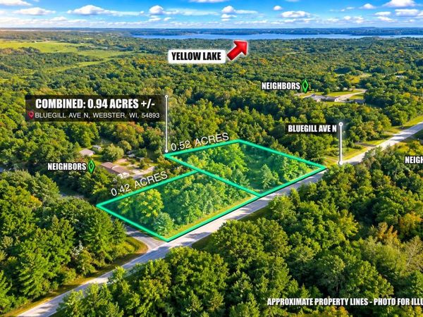 Lot 1 & 2 Bluegill Avenue N, Webster, WI 54893