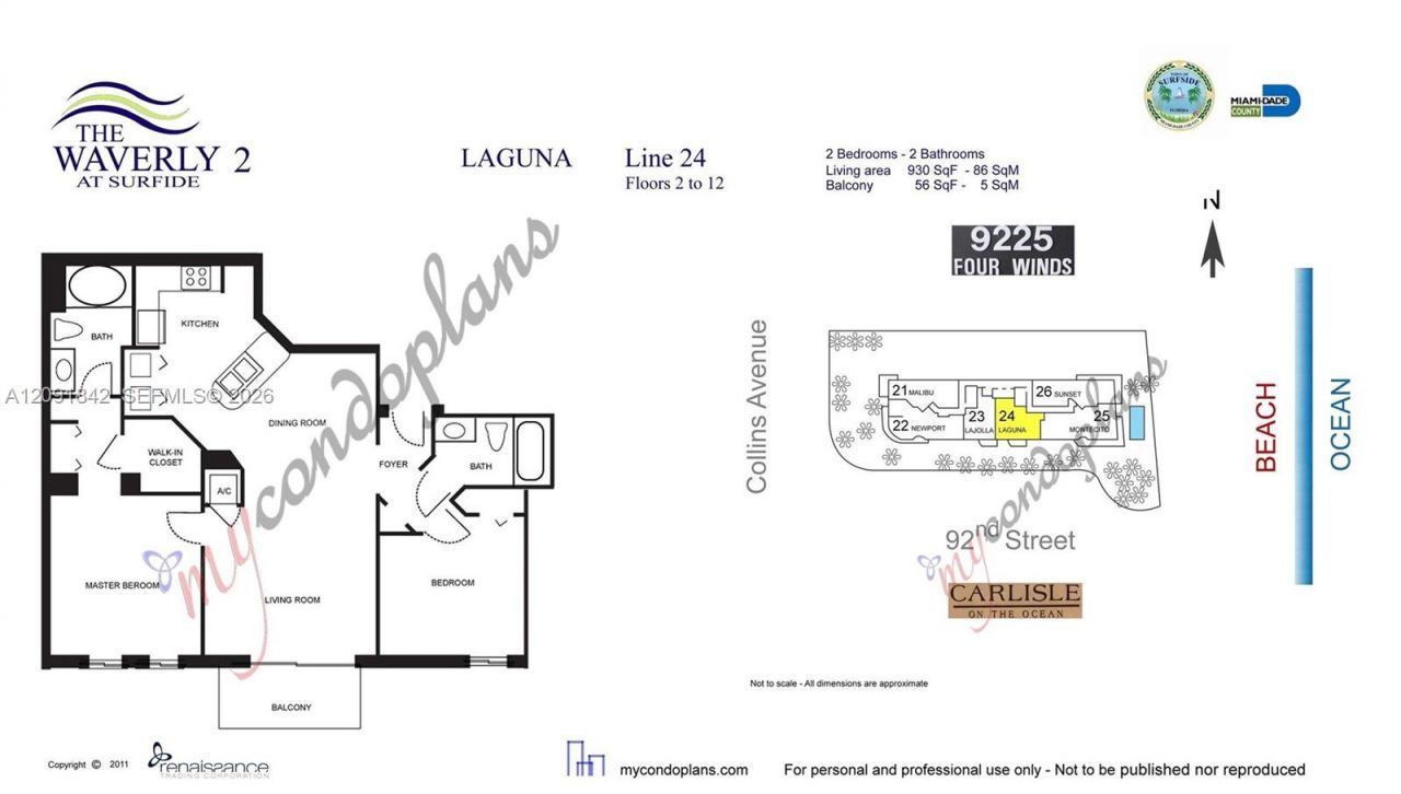 9201 Collins Ave , Unit 524, Surfside, FL 33154 Photo