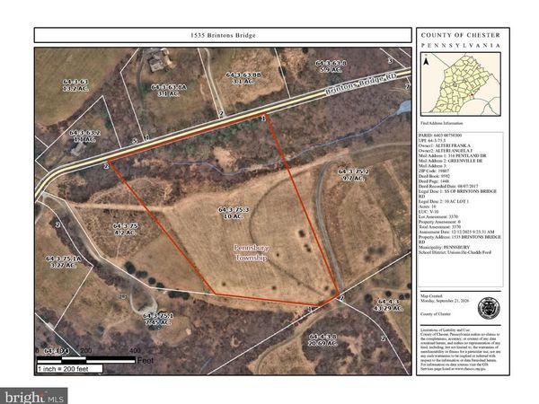 1535 BRINTONS BRIDGE ROAD , CHADDS FORD, PA 19317