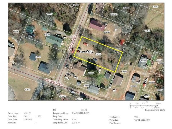 0 McArthur Street , Forest City, NC 28043