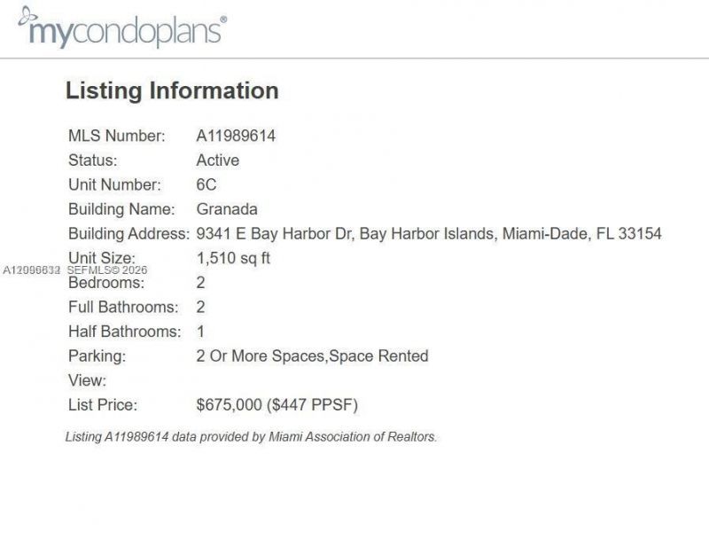 9341 E Bay Harbor Dr , Unit 6C, Bay Harbor Islands, FL 33154 Photo