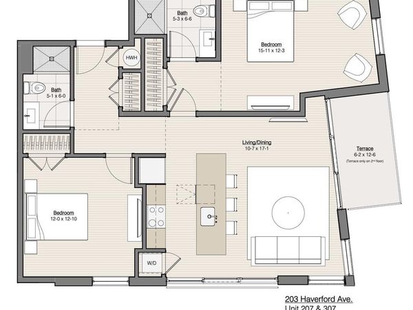 203 HAVERFORD AVENUE , Unit 207, NARBERTH, PA 19072
