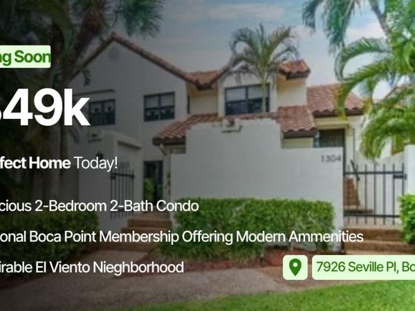 7926 Seville Place, Unit 2002, Boca Raton, FL 33433