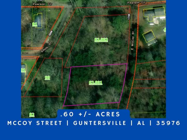 .60 +/- Lot E McCoy Street, Guntersville, AL 35976