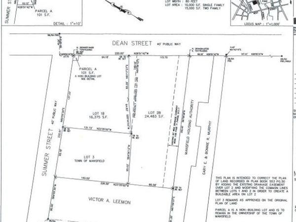 Lot 1B Dean St, Mansfield, MA 02048