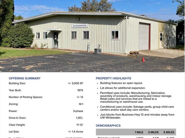 806 E Commercial AVENUE, Whitewater, WI 53190