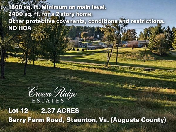 TBD 2.37 BERRY FARM RD, Unit 2.37 AC LO, STAUNTON, VA 24401