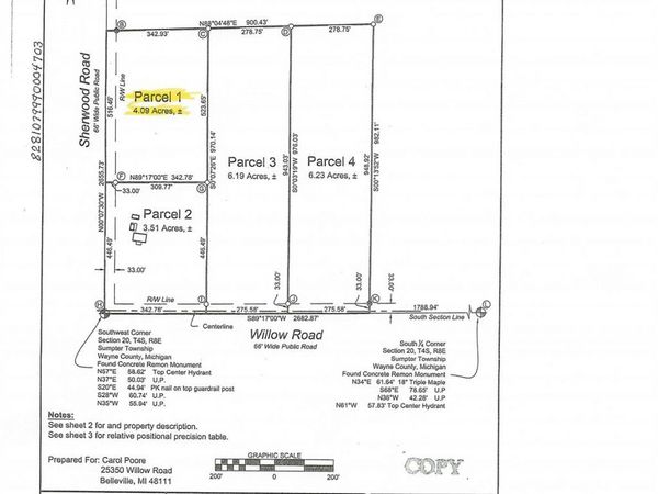 00000 Sherwood Road , Sumpter Township, Mi 48111